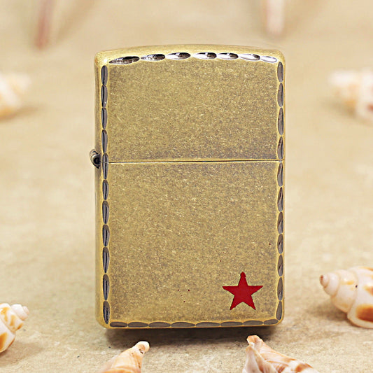 Zippo Vintage Bronze 'Red Star' - 205-DS86
