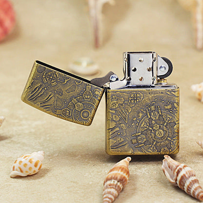 Zippo Vintage Bronze 'Space Ruins' Intricate Carve - DS121