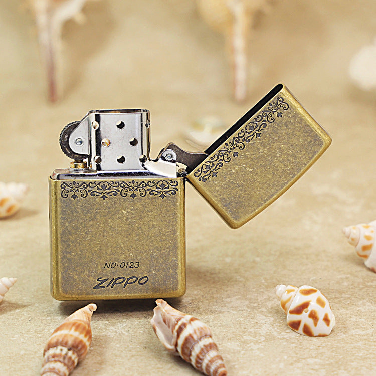 Zippo Vintage Bronze 'Space Ruins' Intricate Carve - DS121