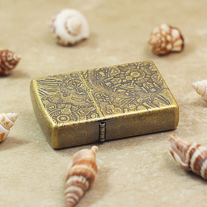 Zippo Vintage Bronze 'Space Ruins' Intricate Carve - DS121