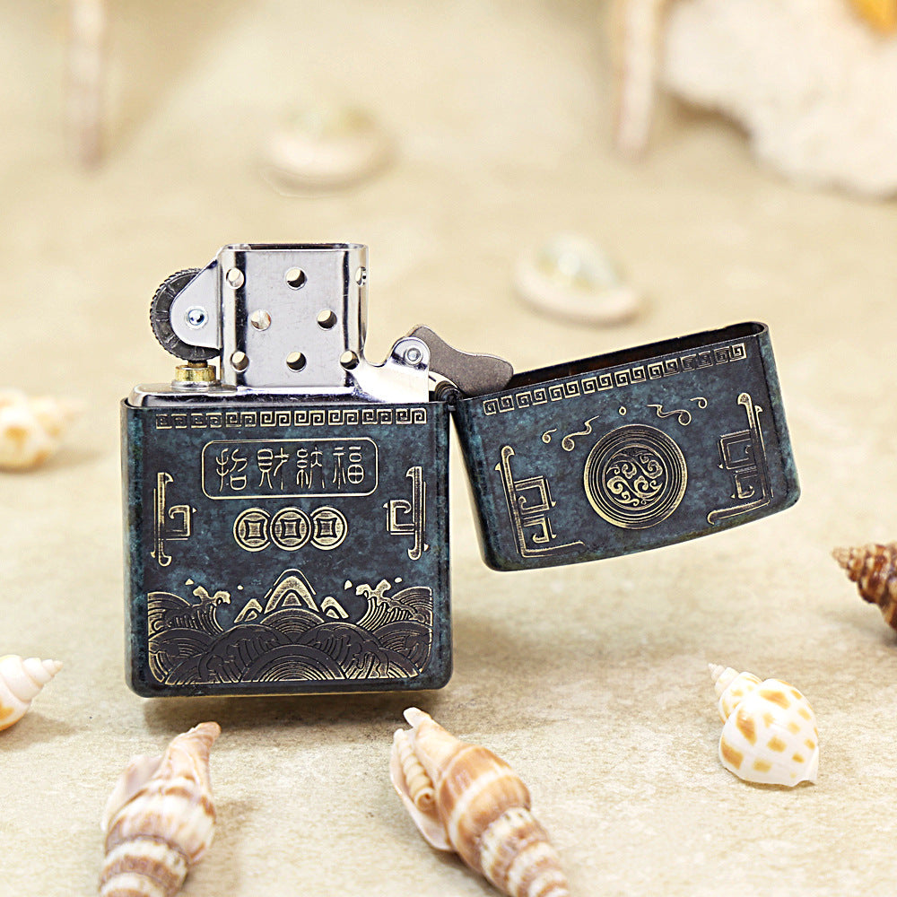 Zippo Vintage Bronze Patina 'Receive Prosperity' - DS145