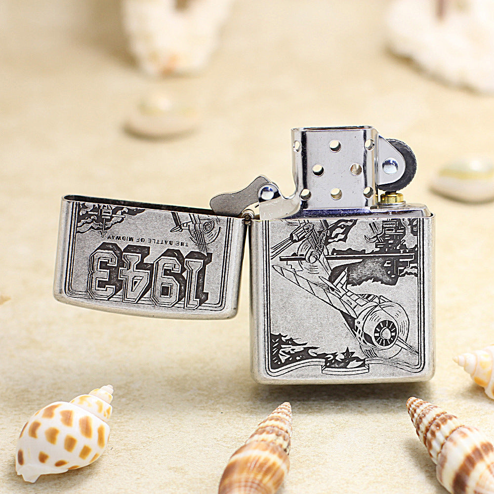 Zippo Vintage Argent 1943 Battle of Midway - 205-DS92