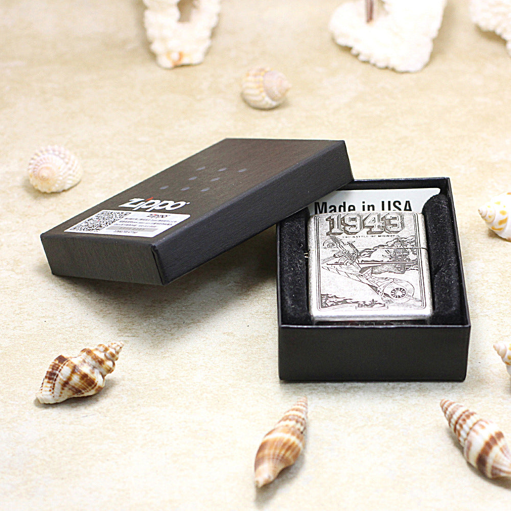Zippo Vintage Argent 1943 Battle of Midway - 205-DS92