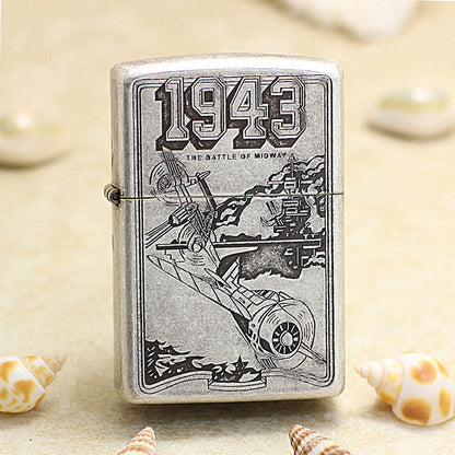 Zippo Vintage Argent 1943 Battle of Midway - 205-DS92