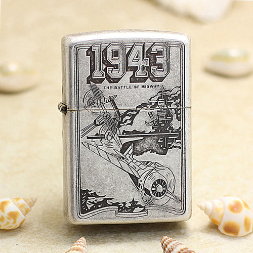 Zippo Vintage Argent 1943 Battle of Midway - 205-DS92