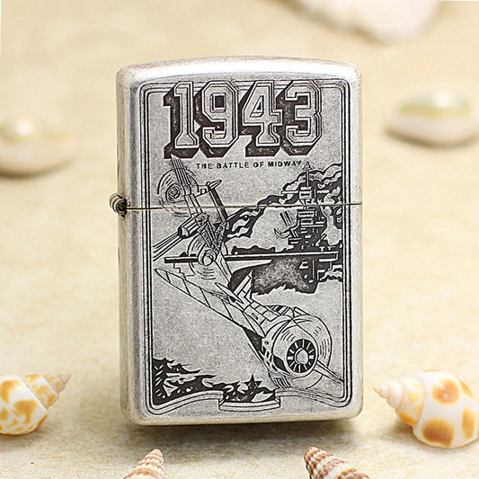 Zippo Vintage Argent 1943 Battle of Midway - 205-DS92