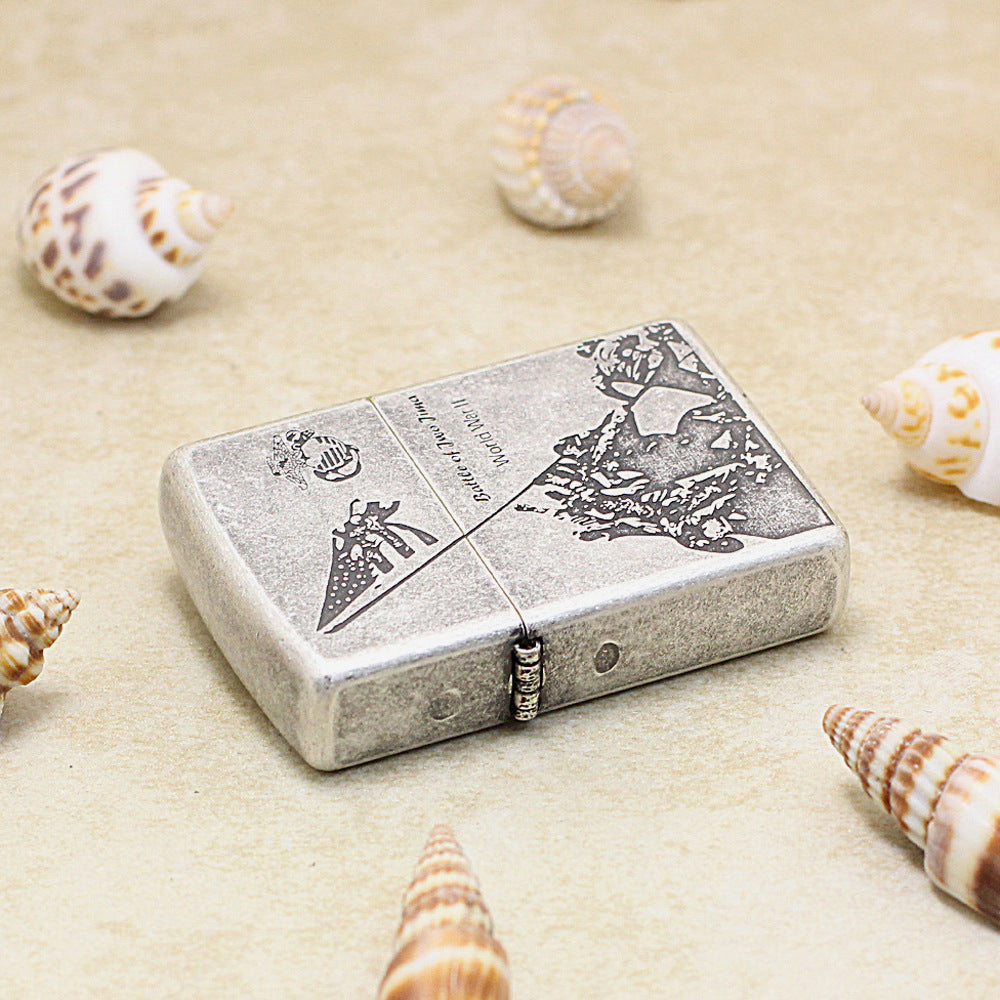 Zippo Vintage Argent 'Battle of Iwo Jima' - DS146