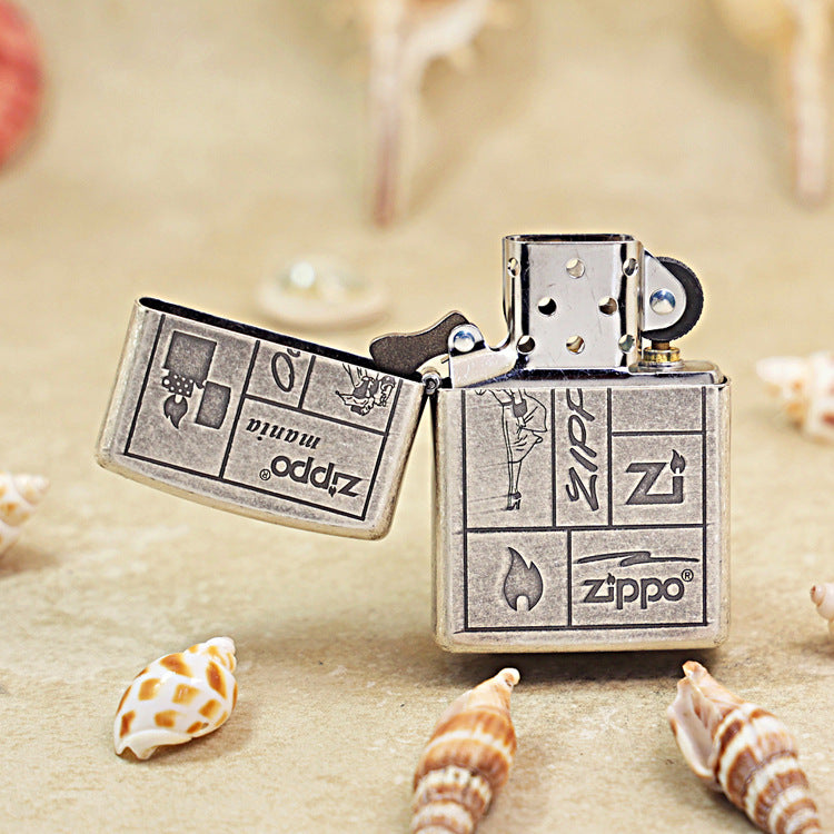 Zippo Vintage Argent Classic Logo Evolution - 205-DS90