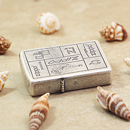 Zippo Vintage Argent Classic Logo Evolution - 205-DS90