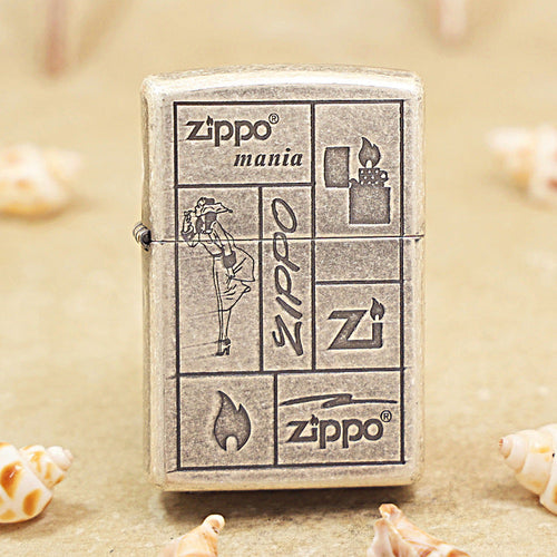 Zippo Vintage Argent Classic Logo Evolution - 205-DS90
