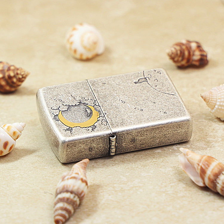 Zippo Vintage Argent Moon & Cat - 205-DS15