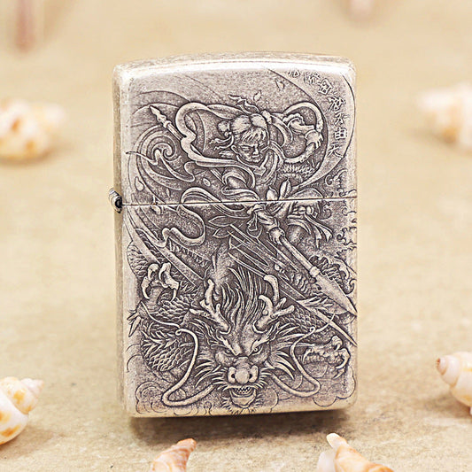 Zippo Vintage Argent Nezha - 205-DS98