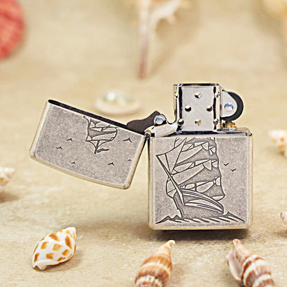 Zippo Vintage Argent Sailing Ship - 205-DS91