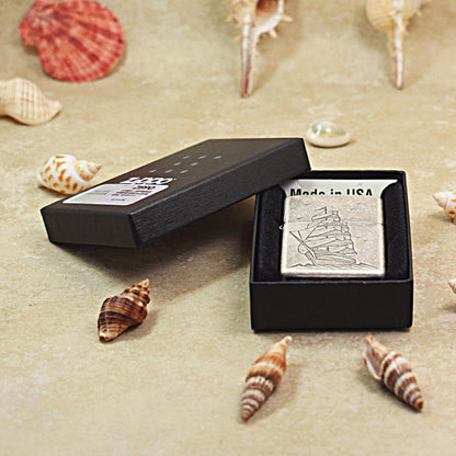 Zippo Vintage Argent Sailing Ship - 205-DS91