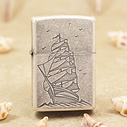 Zippo Vintage Argent Sailing Ship - 205-DS91