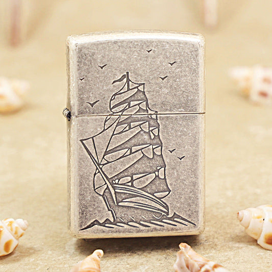 Zippo Vintage Argent Sailing Ship - 205-DS91