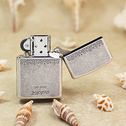 Zippo Vintage Argent 'Space Ruins' Intricate Carve - DS122
