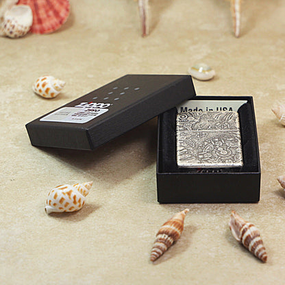 Zippo Vintage Argent 'Space Ruins' Intricate Carve - DS122