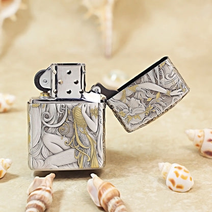 Zippo Vintage Argent Two-Finish 'Butterfly & Beauty under Tang Blossoms' Collection - 162-DS05
