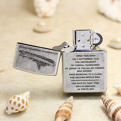 Zippo Vintage Argent USS Missouri Battleship - 205-DS94