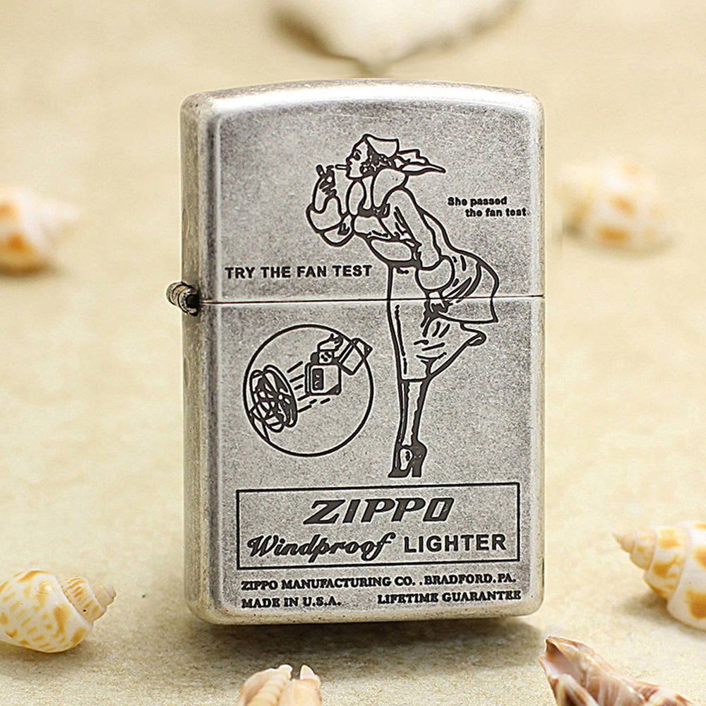 Zippo Vintage Argent 'Windy Maiden - Fan Test' Figure Collection - DS148