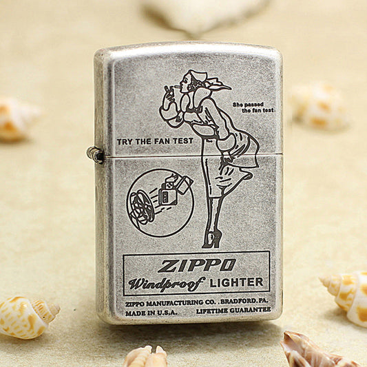 Zippo Vintage Argent 'Windy Maiden - Fan Test' Figure Collection - DS148