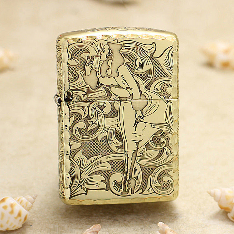 Zippo Heavy-duty Vintage Bronze 'Baroque Lady' - CC21