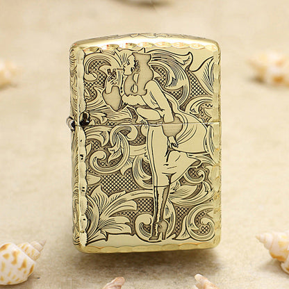 Zippo Heavy-duty Vintage Bronze 'Baroque Lady' - CC21