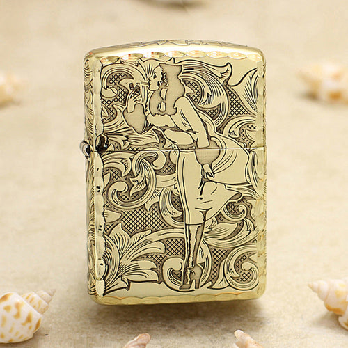 Zippo Heavy-duty Vintage Bronze 'Baroque Lady' - CC21