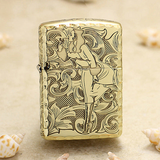 Zippo Heavy-duty Vintage Bronze 'Baroque Lady' - CC21