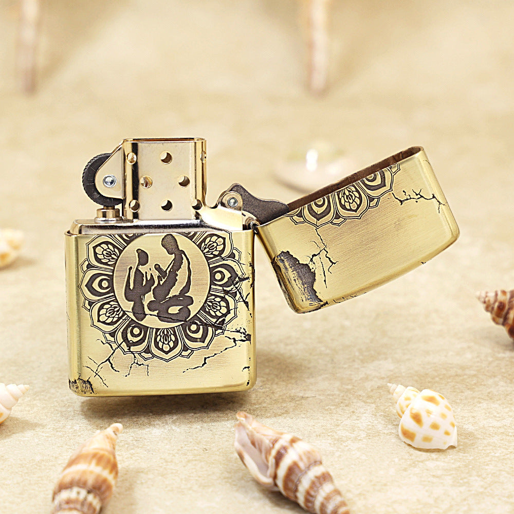 Zippo Heavy-duty Vintage Bronze 'Bodhisattva Enlightenment' - CC31