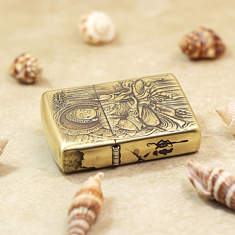 Zippo Heavy-duty Vintage Bronze 'Bodhisattva Enlightenment' - CC31