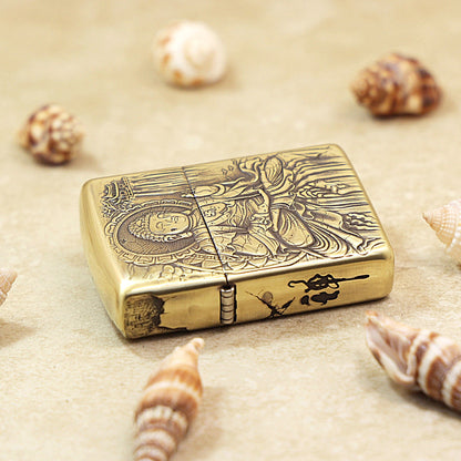 Zippo Heavy-duty Vintage Bronze 'Bodhisattva Enlightenment' - CC31