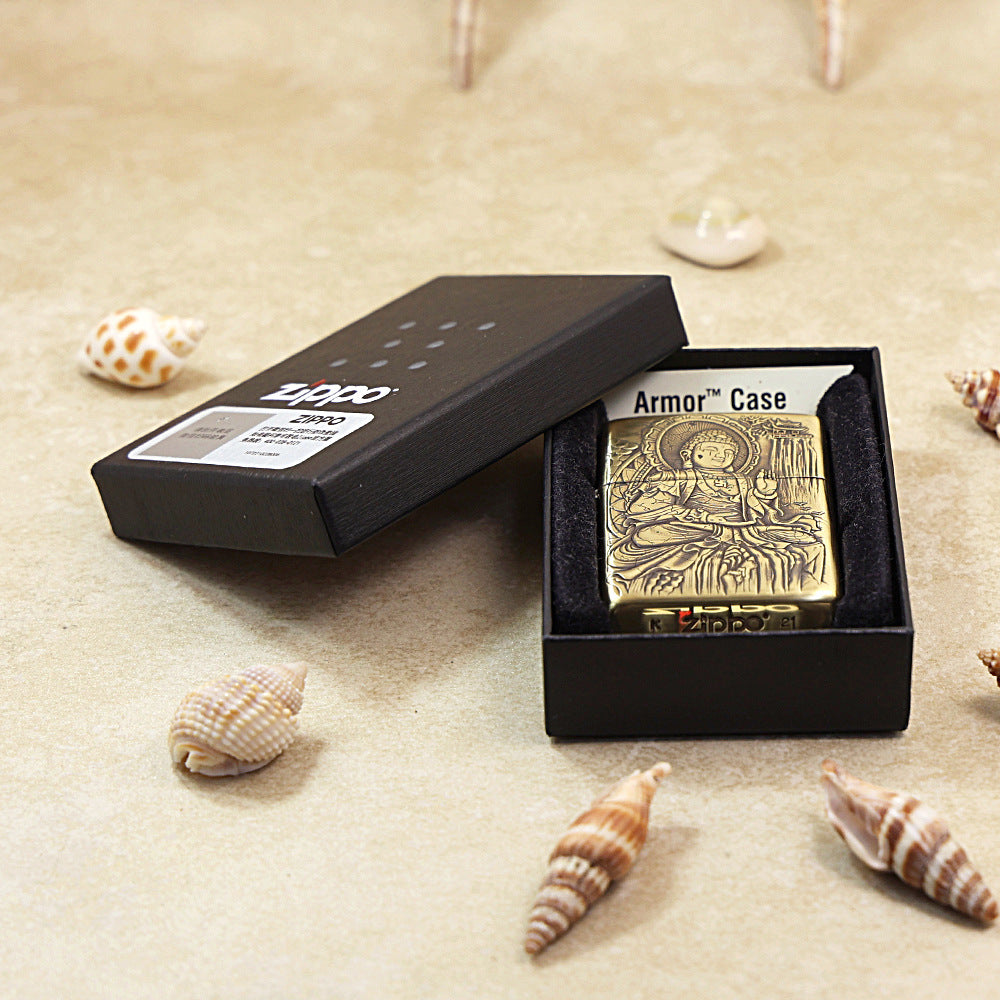 Zippo Heavy-duty Vintage Bronze 'Bodhisattva Enlightenment' - CC31