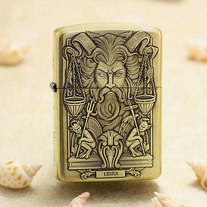 Zippo Heavy-duty Vintage Bronze 'Dark Libra Zodiac' - C33 - CC33