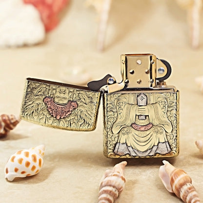 Zippo Heavy-duty Vintage Bronze 'Dragon Emperor Fifth Lord' - CC41