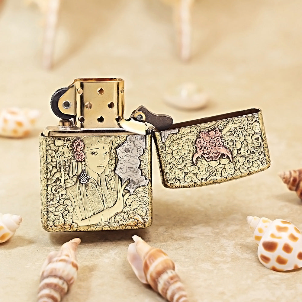 Zippo Heavy-duty Vintage Bronze 'Dragon Emperor Fifth Lord' - CC41