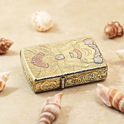 Zippo Heavy-duty Vintage Bronze 'Dragon Emperor Fifth Lord' - CC41