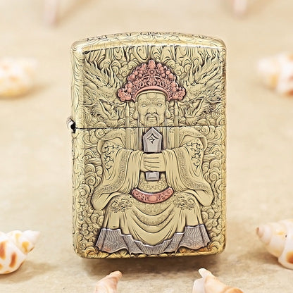 Zippo Heavy-duty Vintage Bronze 'Dragon Emperor Fifth Lord' - CC41