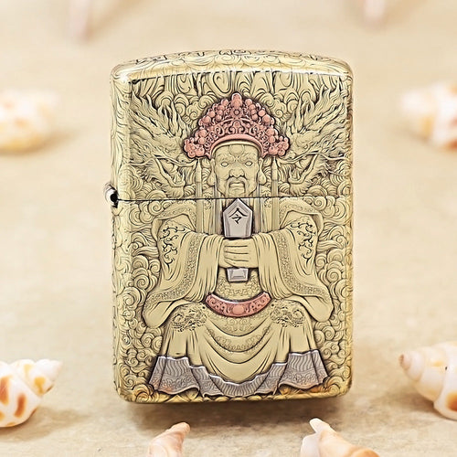 Zippo Heavy-duty Vintage Bronze 'Dragon Emperor Fifth Lord' - CC41