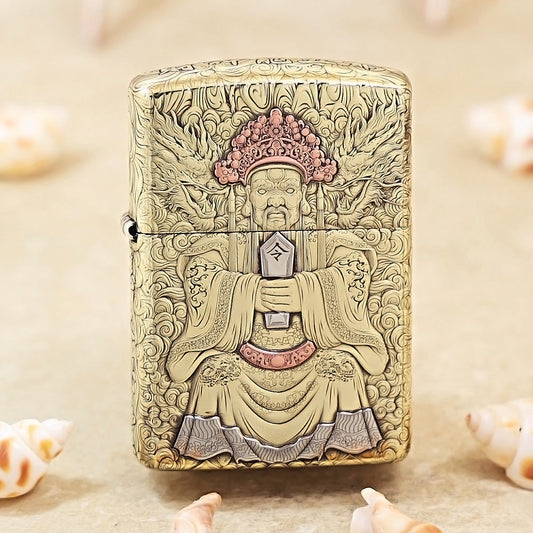 Zippo Heavy-duty Vintage Bronze 'Dragon Emperor Fifth Lord' - CC41
