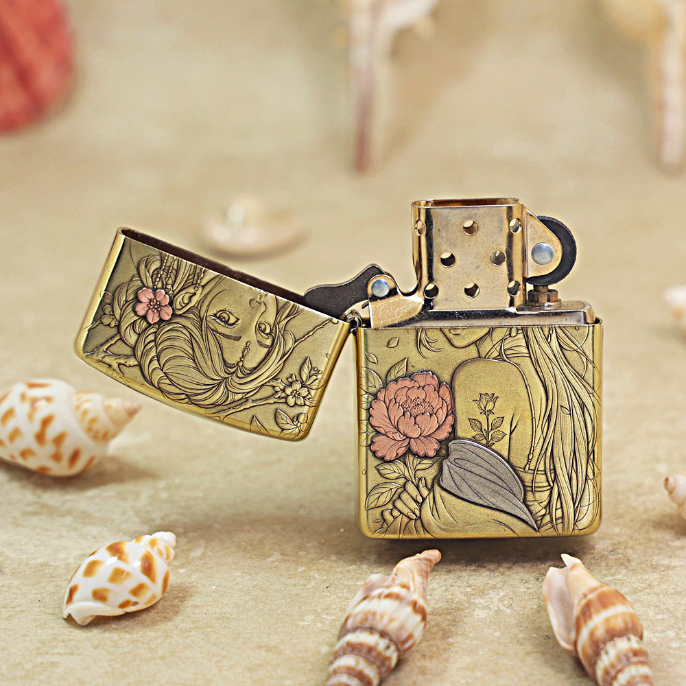 Zippo Heavy-duty Vintage Bronze 'Flower Fairy' - CC17
