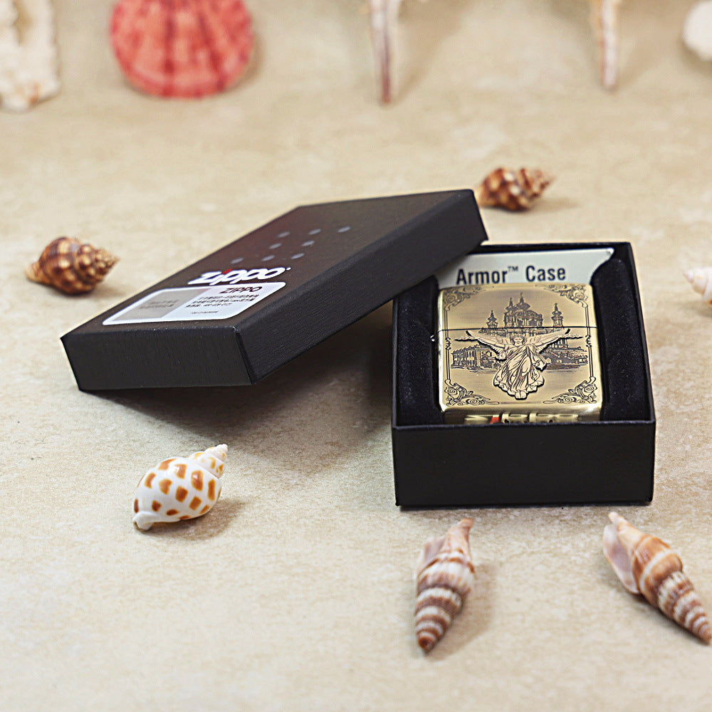 Zippo Heavy-duty Vintage Bronze 'Guardian Angel' - CC08