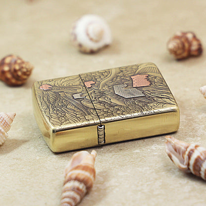 Zippo Heavy-duty Vintage Bronze Majestic Great Wall - CC86