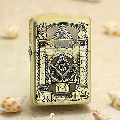 Zippo Heavy-duty Vintage Bronze 'Masonic All-Seeing Eye' - CC11