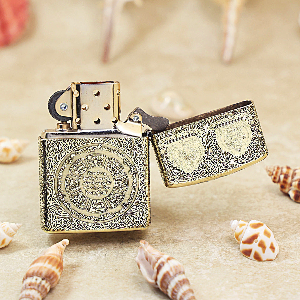 Zippo Heavy-duty Vintage Bronze Nine Palaces Eight Trigrams - CC100