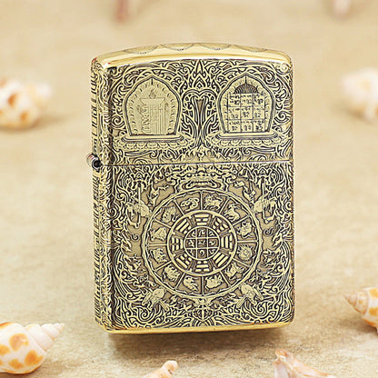 Zippo Heavy-duty Vintage Bronze Nine Palaces Eight Trigrams - CC100