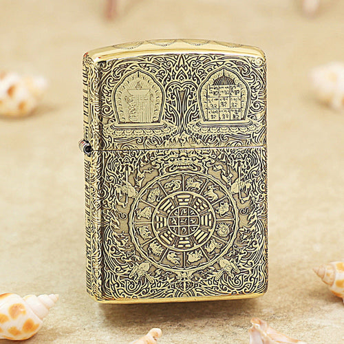 Zippo Heavy-duty Vintage Bronze Nine Palaces Eight Trigrams - CC100