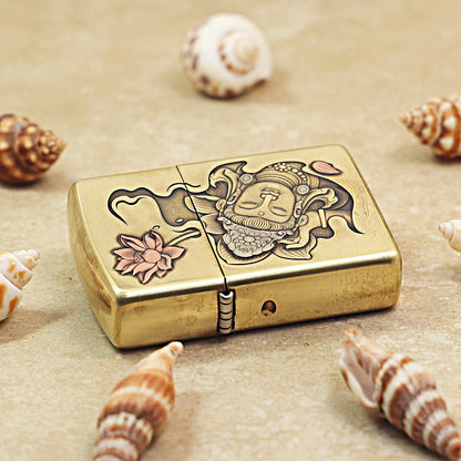 Zippo Heavy-duty Vintage Bronze Sleeping Bodhisattva - CC68