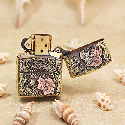 Zippo Heavy-duty Vintage Bronze Snake Brings Good Fortune - CC74
